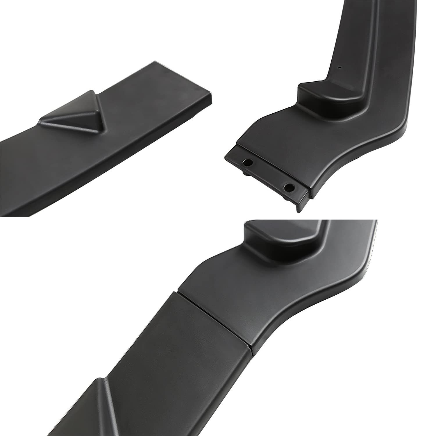 Matte Black Spec-D Tuning Front Bumper Lip Spoiler Splitter Body Kit 3PC Compatible with 2014-2017 Infiniti Q50 Sport