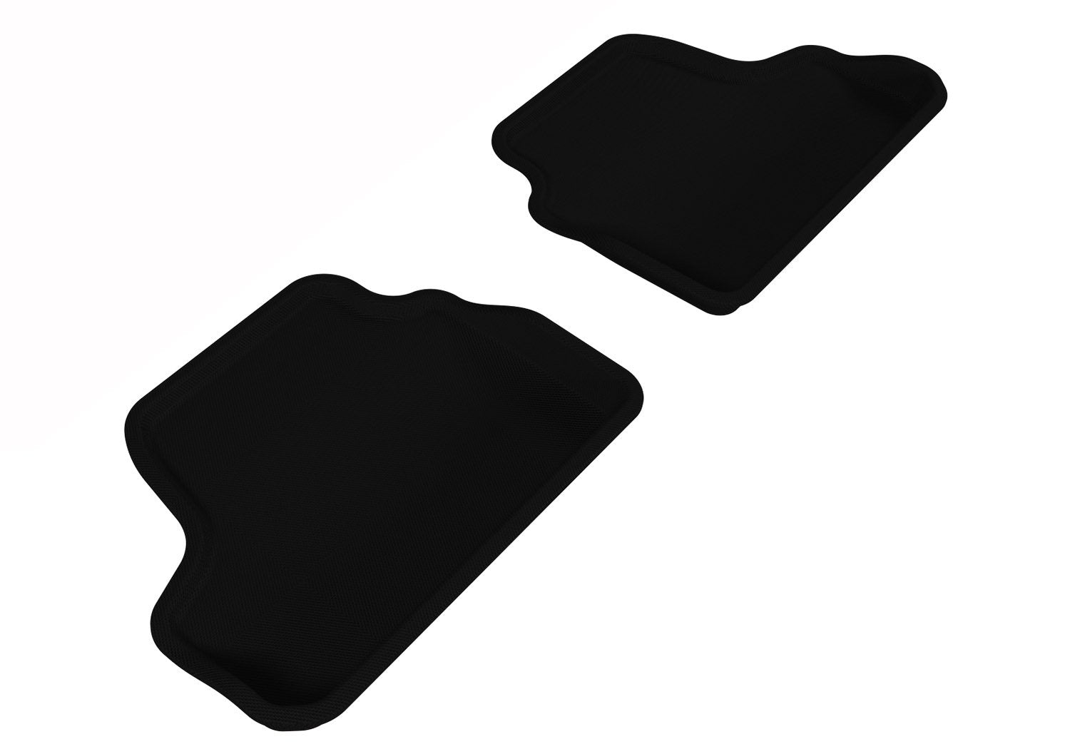 Second Row 3D MAXpider Custom Fit All-Weather Floor Mat for Select BMW 3 Series Convertible (E93) Models - Kagu Rubber (Black)