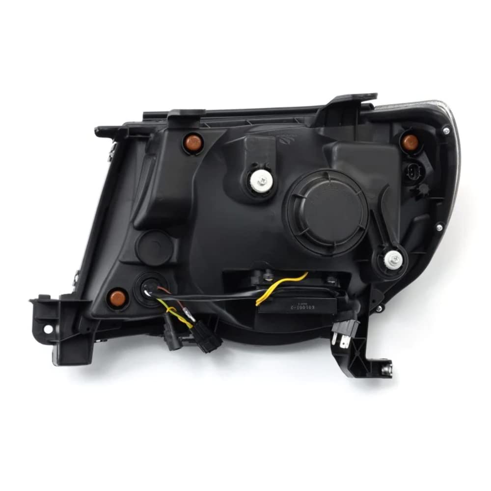 05-11 Toyota Tacoma AlphaRex (880736) PRO-Series Projector Headlights Plank Style Design Alpha Black w/DRL