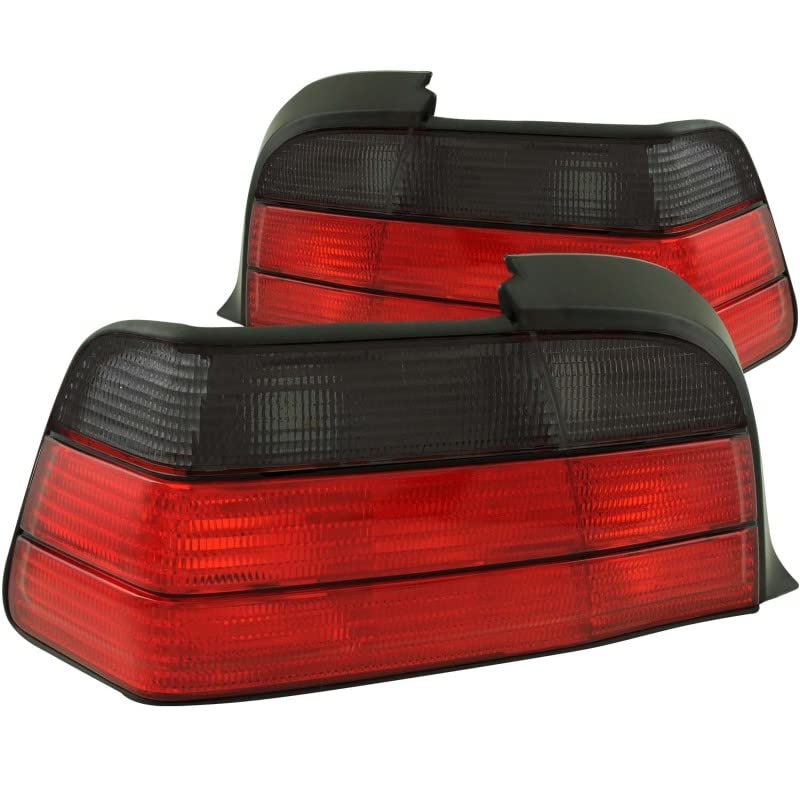 Chrome Euro Tail Light Set-Red/Smoke Lens ANZO USA 221199