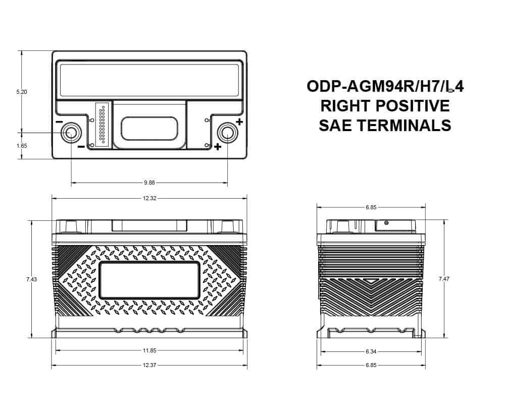 Performance Automotive Battery Odyssey 94R-850