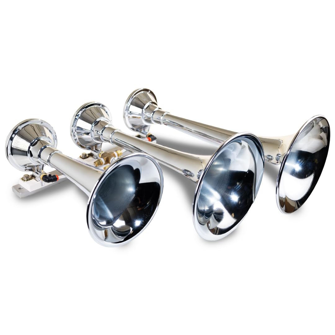 Triple Train Horn Kleinn Air Horns 630 - Chrome