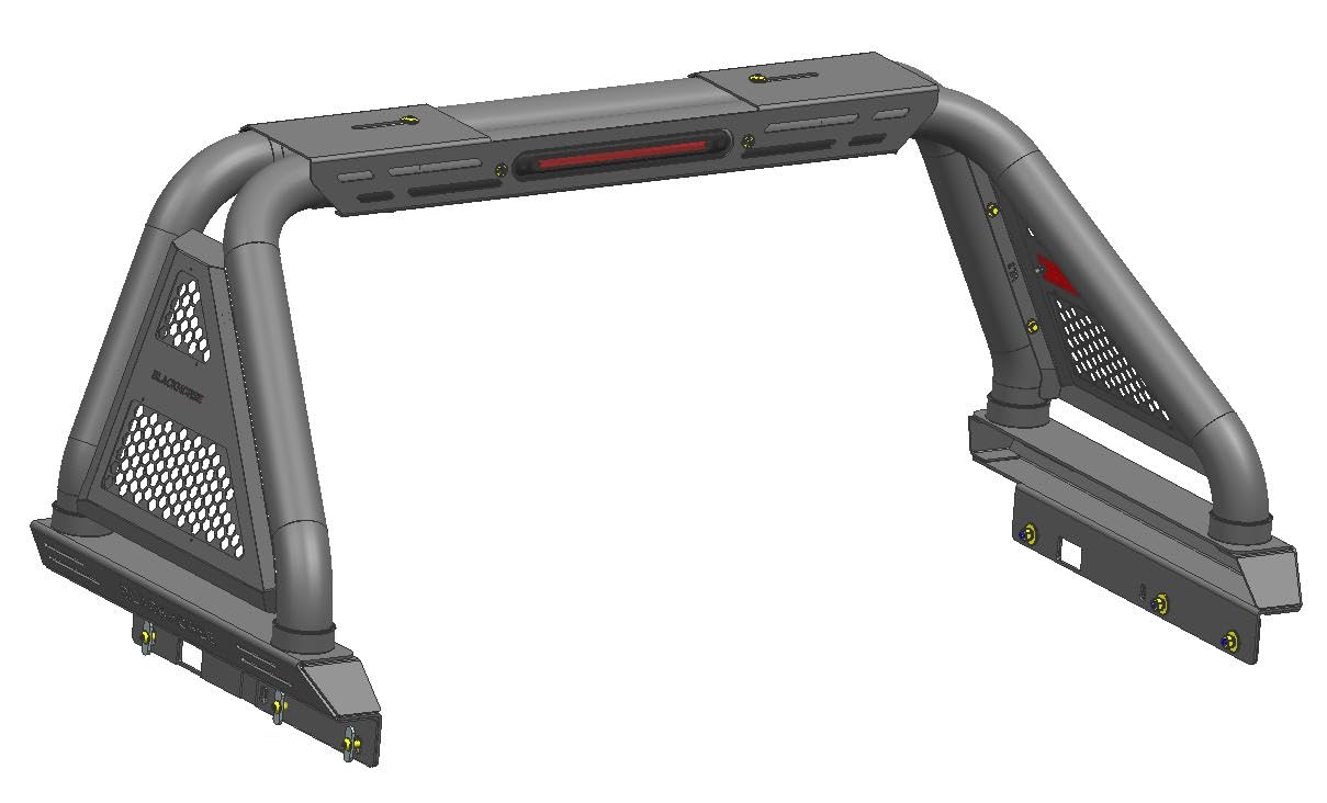 Black Horse Off Road Modular Classic Pro Roll Bar Textured Black Compatible with 2020-2023 Jeep Gladiator-RB09MT