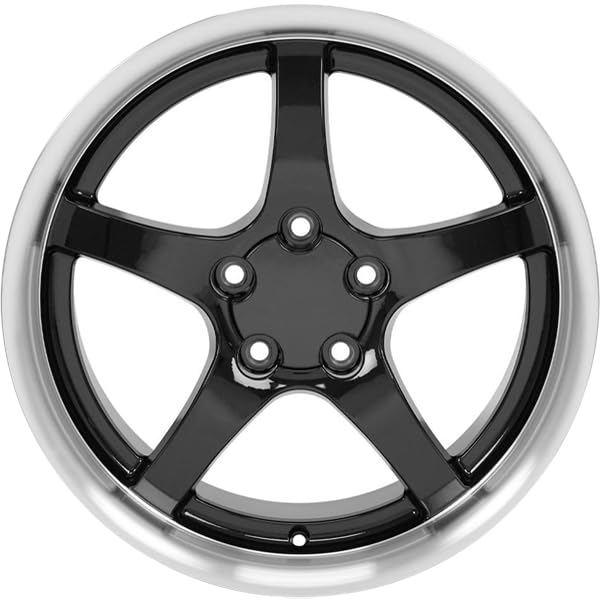 CV05-D17095-5475-54BM OE Wheels LLC Black Wheel with Machined Lip Painted (17 x 9.5 inches /5 x 120