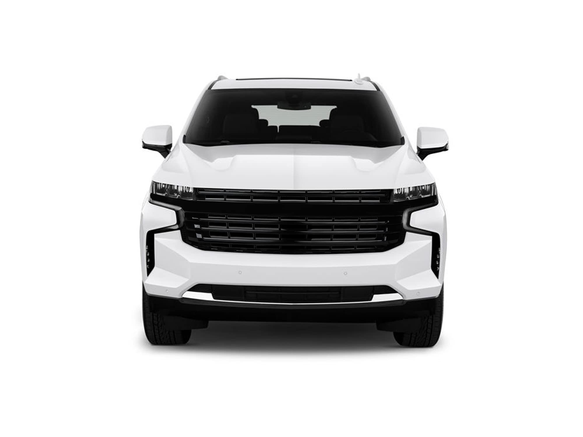 OE Badgless Style Armordillo USA Front Hood Bumper Grille - Piano Black Fits 2021-2023 Chevy Tahoe/Suburban