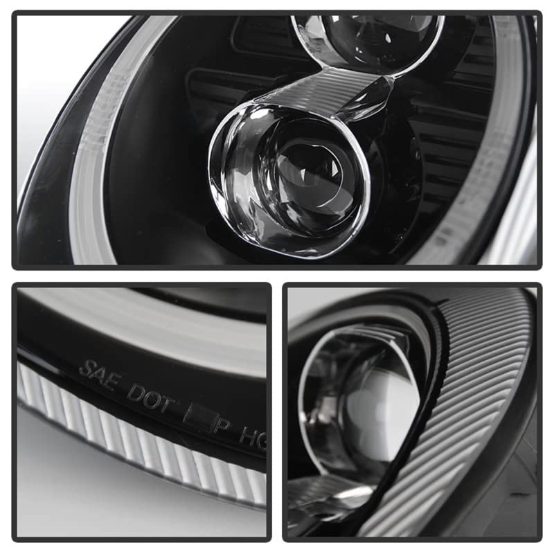 Porsche 911 LED Halo Projector Headlight Spyder Auto PRO-YD-P99705-DRL-BK