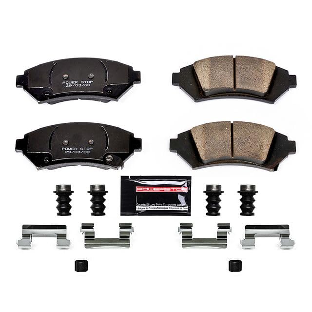 Power Stop Z23-1076 Z23 Sport Carbon Fiber Infused Ceramic Brake Pads with Hardware For Buick LeSa, Buick Park Ave, Cadillac DeVi, Chevy Imp, Chevy Monte Ca, Pontiac Bonnev [Model Specific]