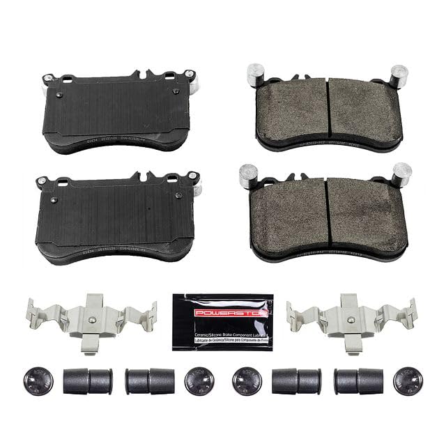 Power Stop Z23-1634 Z23 Sport Carbon Fiber Infused Ceramic Brake Pads with Hardware For CLS550, E550, GLA45 AMG, SLC43 AMG, SLK55 AMG [Model Specific]