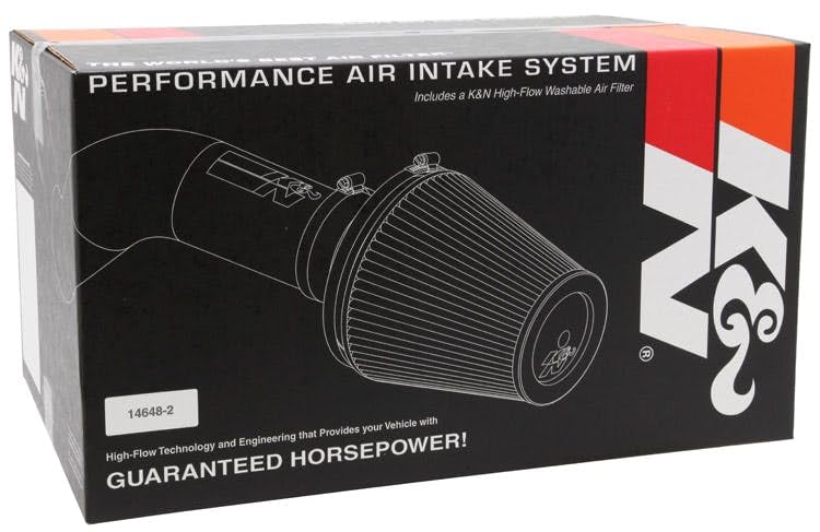 Cold Air Intake System K&N: High-Flow Air-Filter, Increase Performance & Horsepower: Compatible with 2005-2008 FORD F150, 57-2572