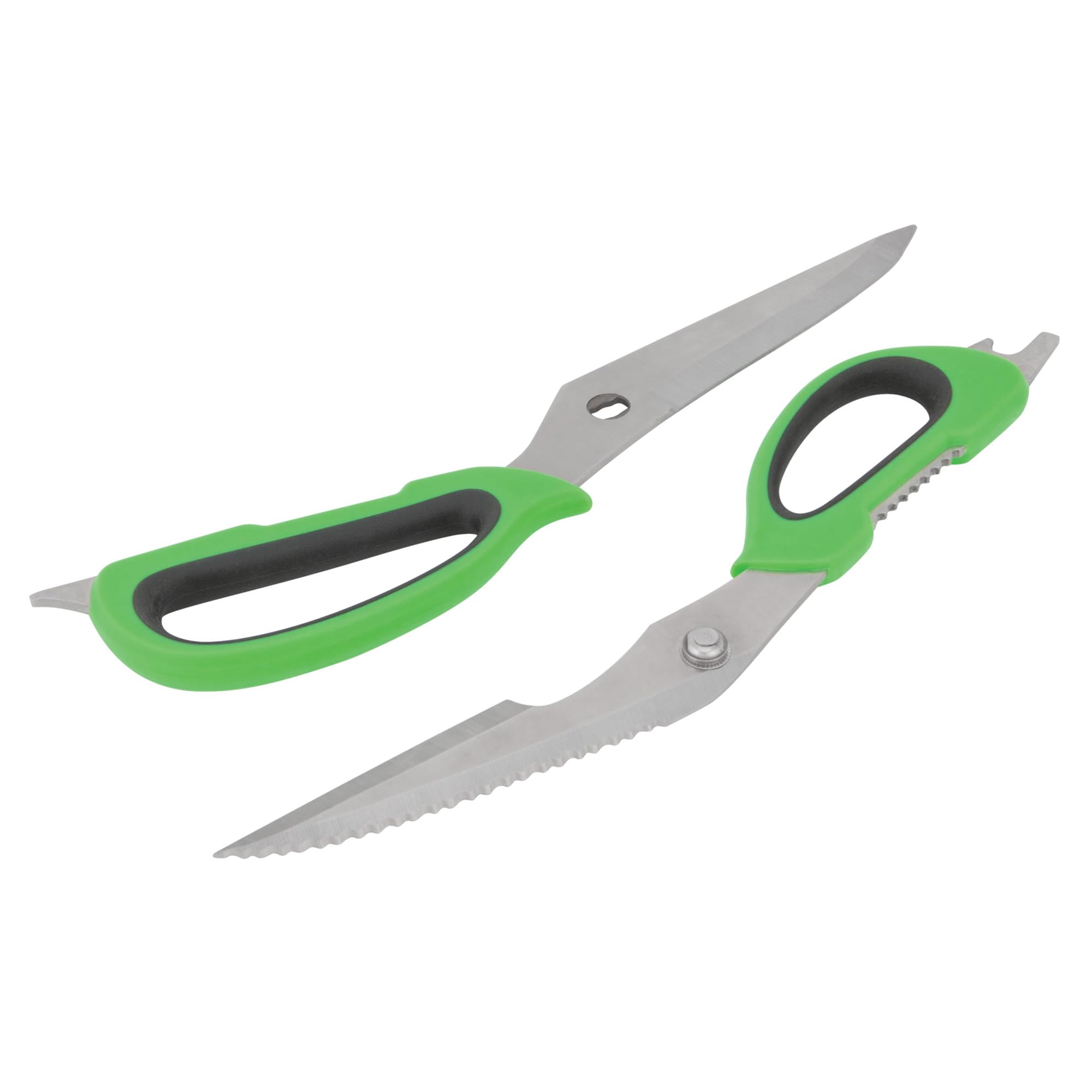 W9353 Performance Tool 9-in-1 Stainless Steel Kitchen Shears with Non-Slip Grip Handles for Cutting, Slicing, Trimming, Peeling and More