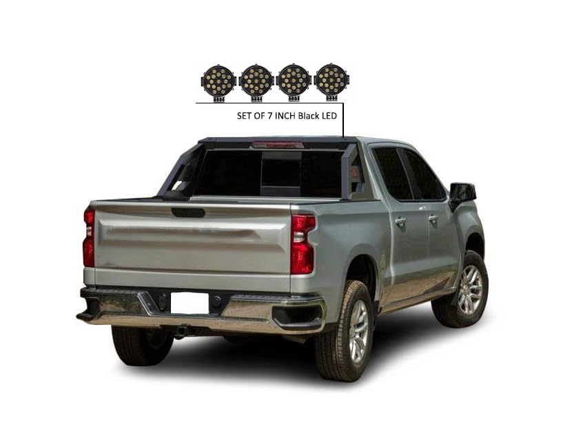Roll Bar Armour for 1/2 Ton Trucks Compatible with GMC-Ford-Dodge-Matte Black Armour Roll Bar-RB-AR1B-PLB
