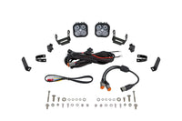Diode Dynamics 1 Inch SS3 Universal Roll Bar Bumper Light Kit, White Combo Sport