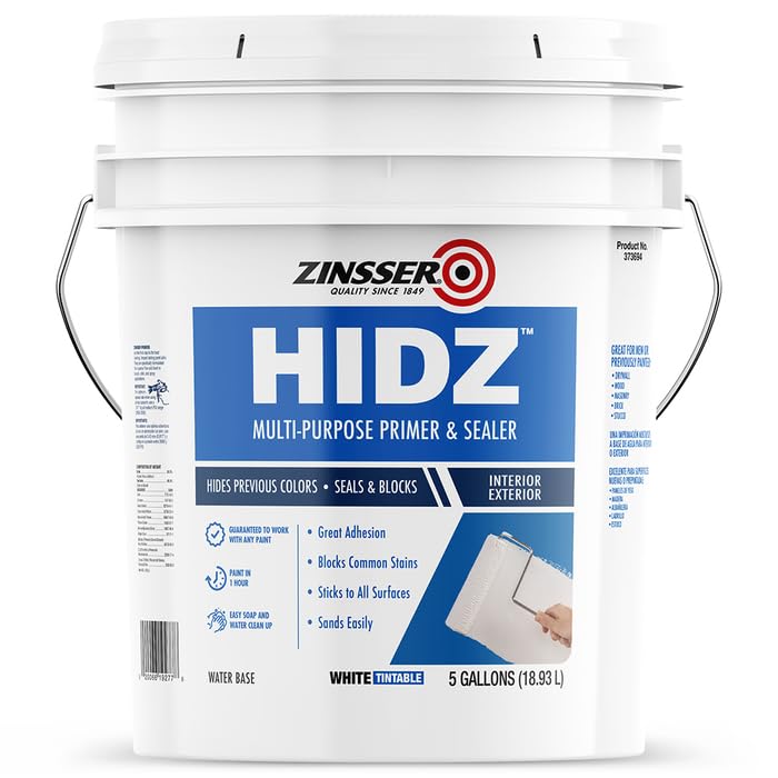Zinsser 373694 White Multi-Purpose HIDZ Primer & Sealer 5 gal