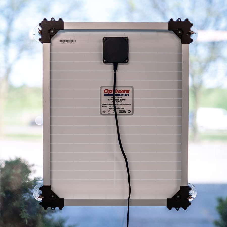 Optimate Duo Solar 20W Travel kit, TM522-D2TK, 6-Step 12V / 12.8V 1.6A Weatherproof Solar Battery Saving Charger & maintainer