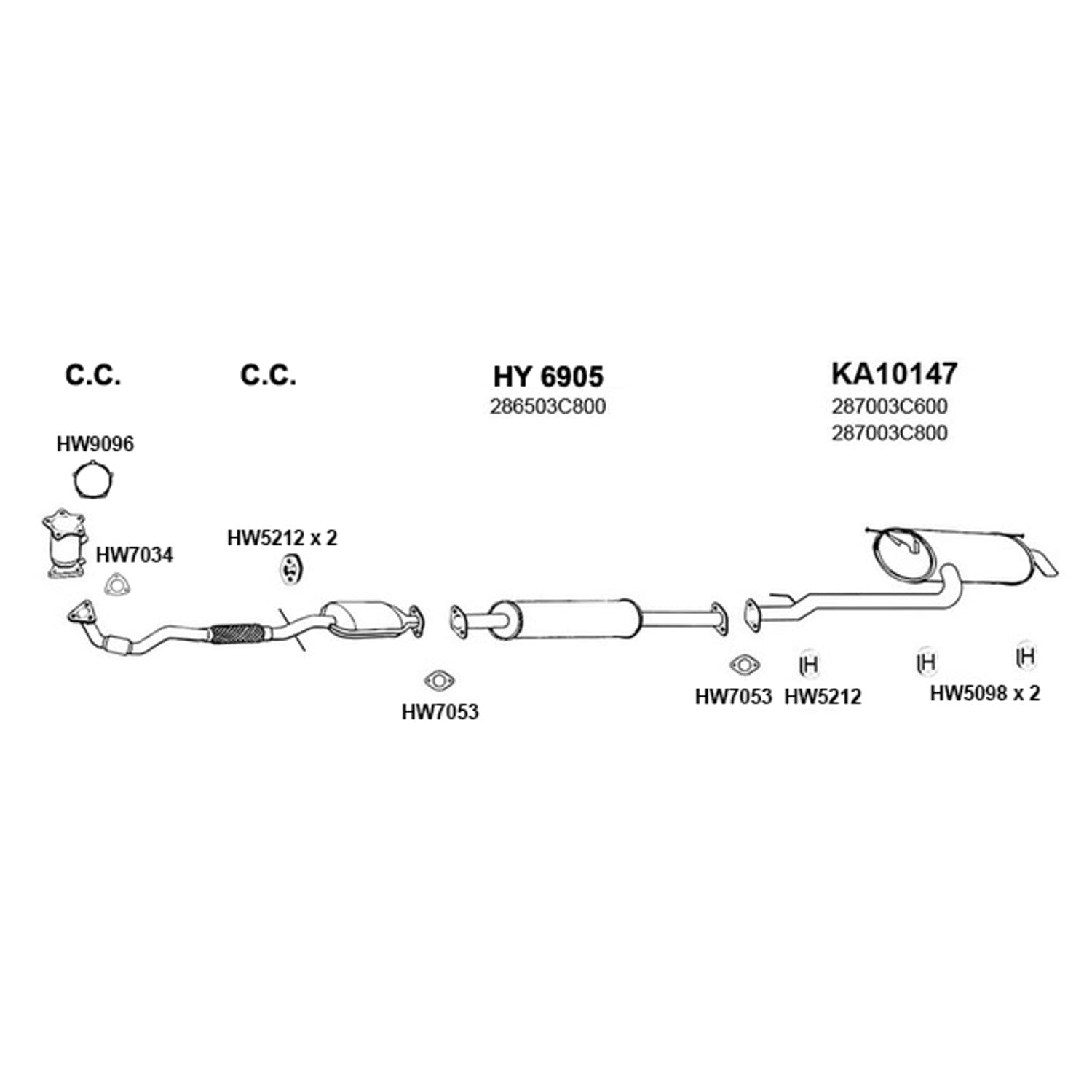 Exhaust System New Hanger for Santa Fe 6 Odyssey Eclipse Elantra Sonata Sorento