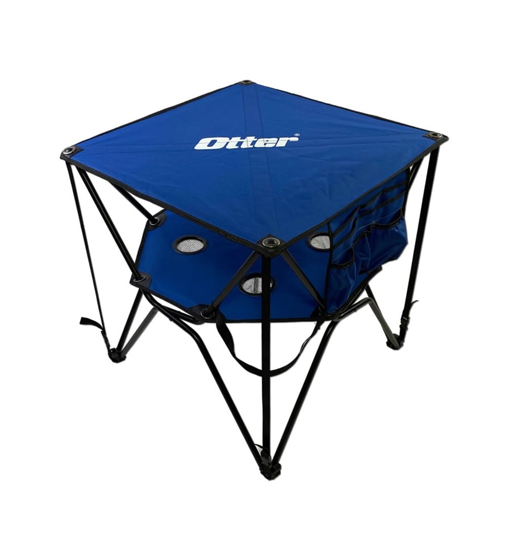 Otter Rhino Deluxe Double Decker Outdoor Folding Table 201622, Blue, 37" x 12" x 9"
