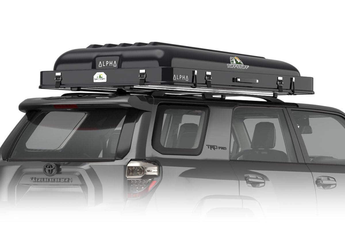 Tuff Stuff TS-RTT-CS-BK Overland Alpha™ Hard Top Side Open Tent; Black; 4 Person