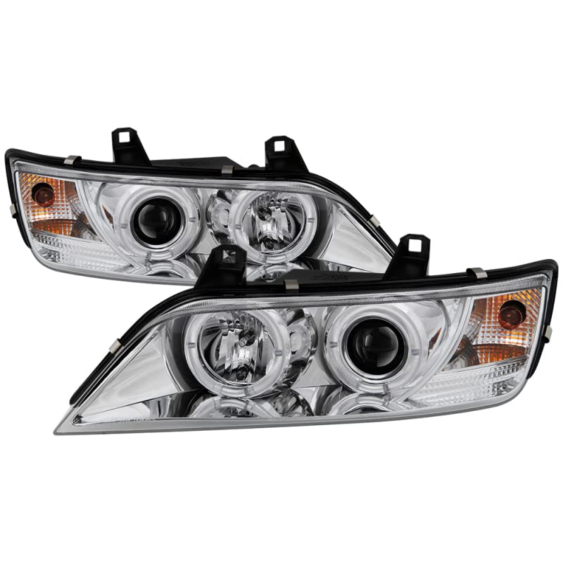 LED Halo Spyder Auto Projector Headlights Chrome/Clear 5009098