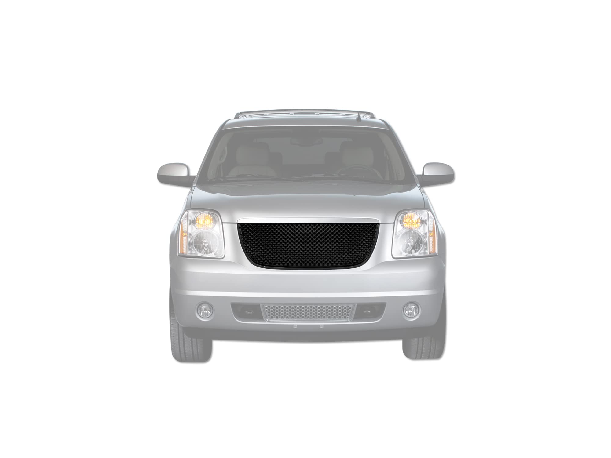 Mesh Front Hood Grille Armordillo USA 7148765 - Gloss Black Fits 2007-2014 GMC Yukon
