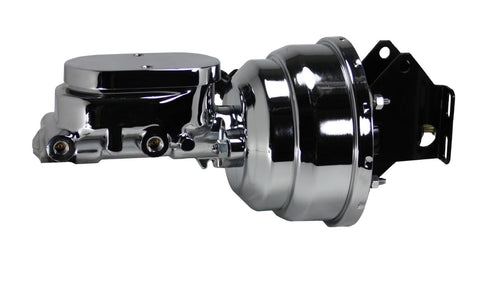 8 Inch LEED BRAKES Dual Power Booster With Bracket (Chrome)