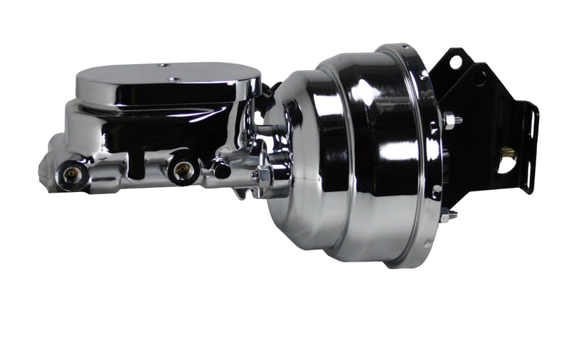 8 Inch LEED BRAKES Dual Power Booster With Bracket (Chrome)