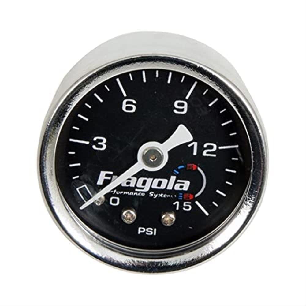 Fuel Pressure Gauge Fragola 900001 (015 Psi Dry)