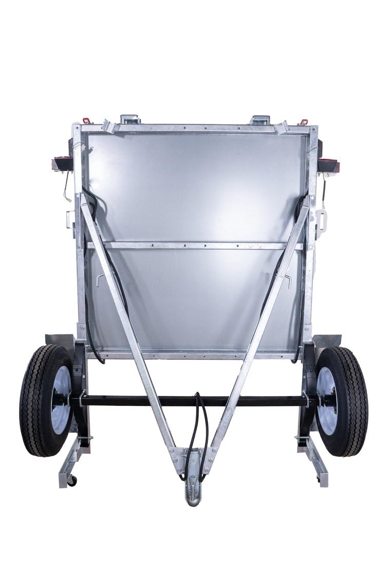 Single Axle DK2 Galvanized Folding Utility Trailer & Assembly Kit | MFT4X8G | 4 x 8-ft | 1450 lb. Payload Capacity | Coated Steel | 2” Coupler with Safety Chain | Folding Trailer Design