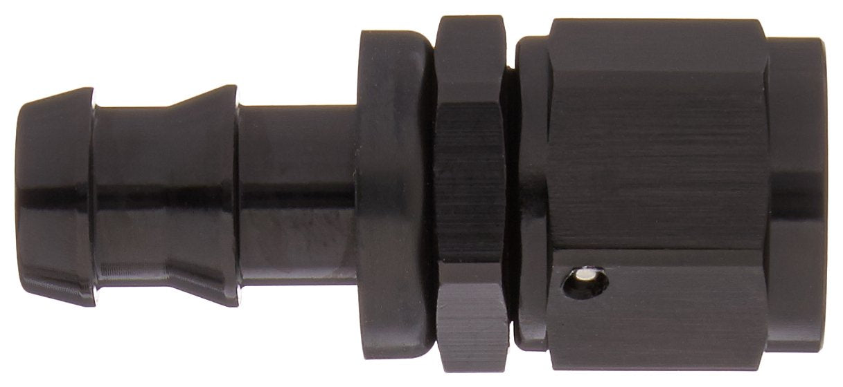 Edelbrock 624023 Russell Twist-Lok Black 8-AN Straight Hose End, Black, 1 Count (Pack of 1)