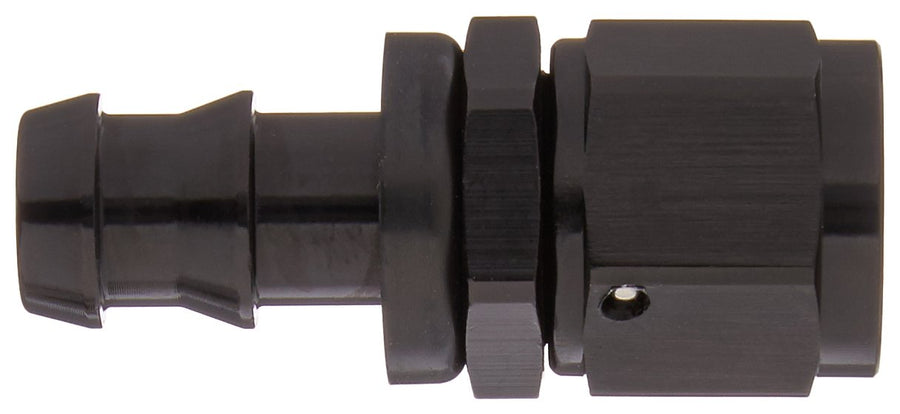 Edelbrock 624023 Russell Twist-Lok Black 8-AN Straight Hose End, Black, 1 Count (Pack of 1)