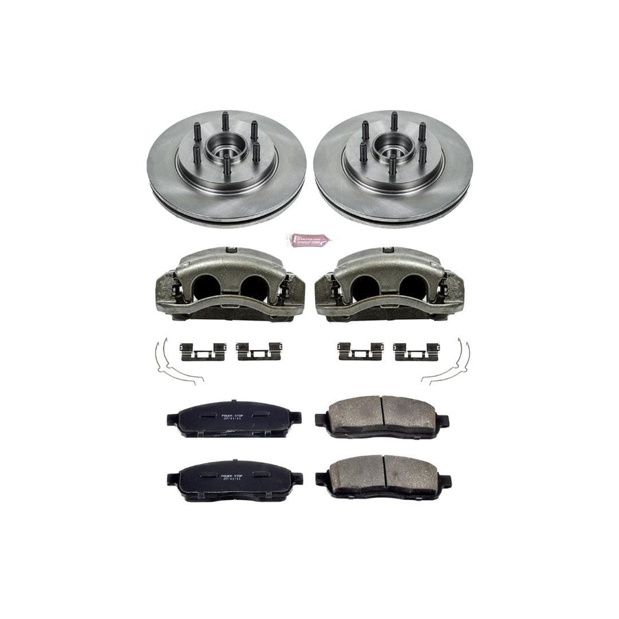 Power Stop KCOE1939A 1-Click Autospecialty OE Replacement Brake Kit with Calipers For Ford F-150 2005-2008, Lincoln Mark LT 2006-2008 [Model Specific]