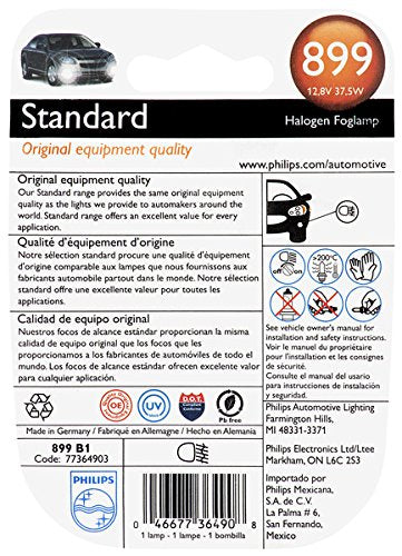 Standard Philips 899 Fog Bulb (Pack of 1)