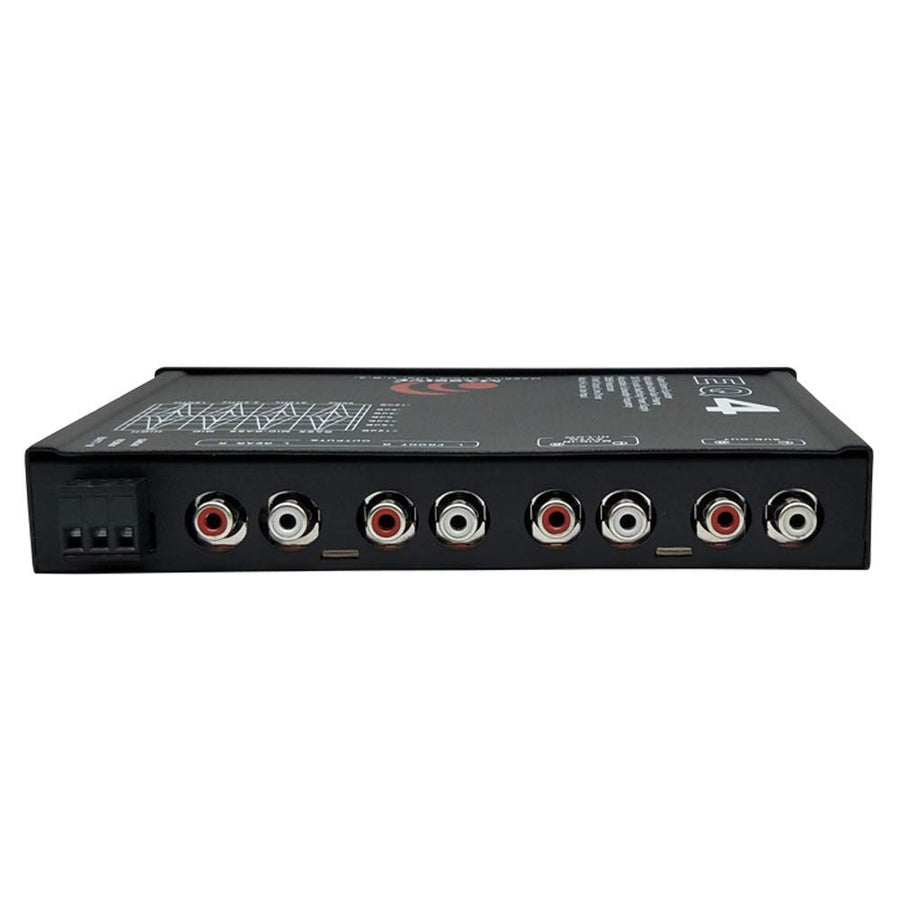 EQ4 Massive Audio | 4-Band Car Audio Equalizer - in-Dash Equalizer with Subwoofer Control, 8V Line Driver & Adjustable Fader for Premium Sound Tuning