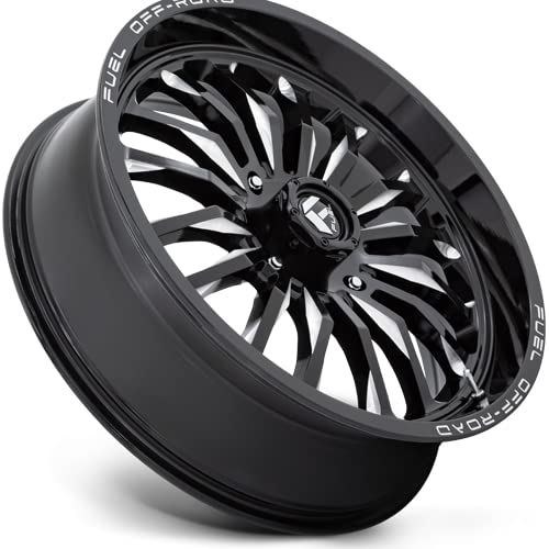 UTV Fuel D821 Arc 20x7 4x156 +13mm Black/Milled Wheel Rim 20" Inch
