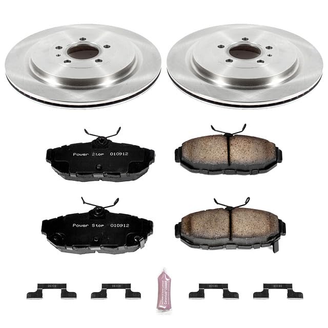Power Stop KOE6402 Rear Replacement Brake Kit-OE Brake Rotors & Ceramic Brake Pads For Ford Mustang 2013-2014 [Model Specific]