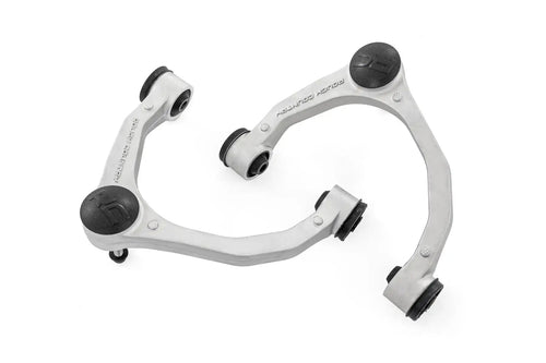 Rough Country Upper Control Arms Forged for Ford F-150 2WD/4WD (2021–2026) - Bolt-On OE Upgrade, Greaseable POM Ball Joints, Silver Finish