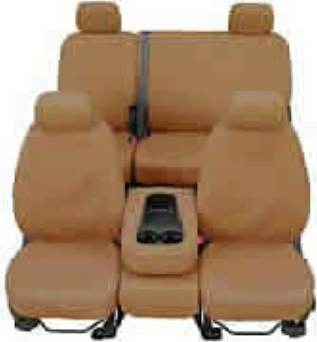Covercraft SeatSaver Custom Fit Front Row Seat Cover for Select Ford Edge Models - Polycotton (Tan)