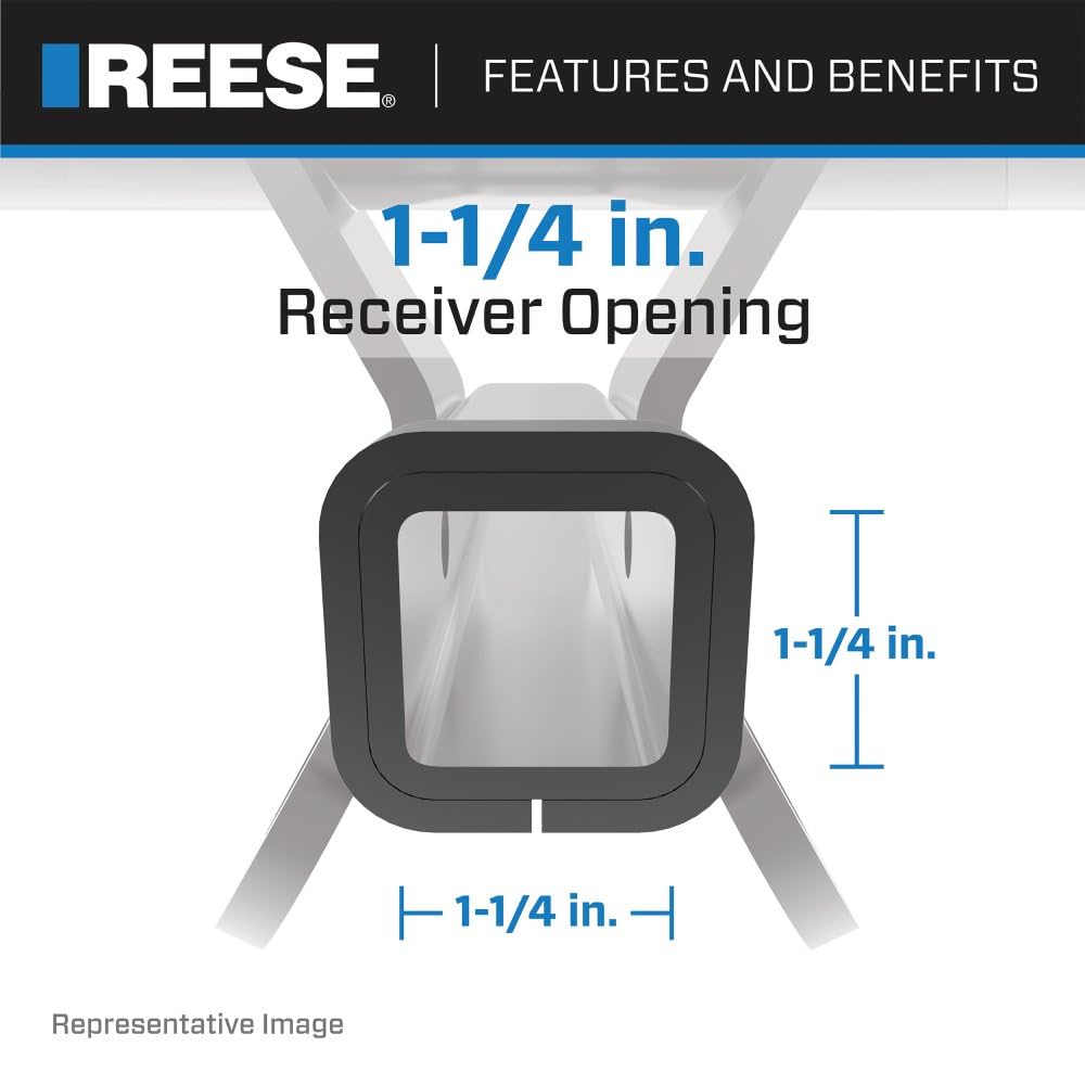 Reese Class 2 Trailer Hitch 06180, 1.25 Inch Receiver, Black, Compatible with Chevrolet Equinox and GMC Terrain Selected Models (Please Verify VEHICLE APPLICATION)