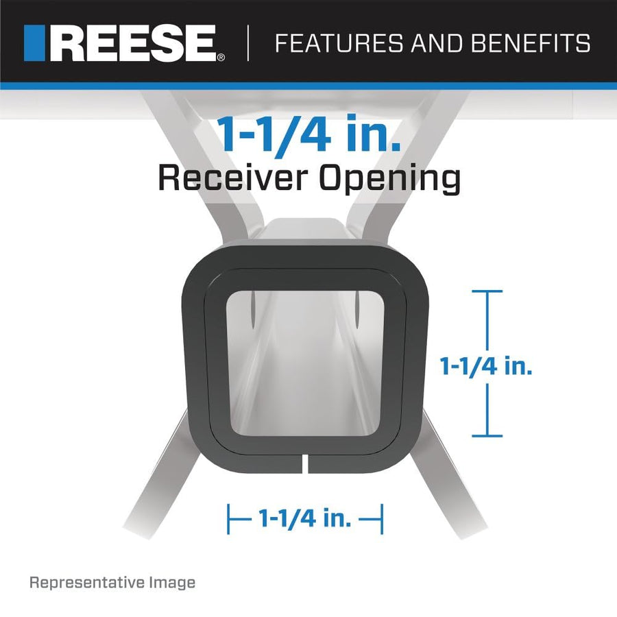 Reese Class 2 Trailer Hitch 06180, 1.25 Inch Receiver, Black, Compatible with Chevrolet Equinox and GMC Terrain Selected Models (Please Verify VEHICLE APPLICATION)