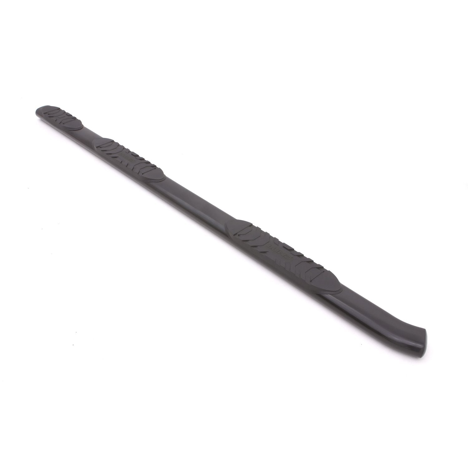 Lund 5" Oval Black Steel Wheel-to-Wheel Nerf Bars for 1999-2016 Ford F-250/F-350/F-450 Super Duty with SuperCrew Cab & 6.5' Bed; Rocker Panel Mount