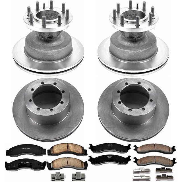 Power Stop KOE4233 Replacement Brake Kit-OE Brake Rotors & Ceramic Brake Pads For Ford E-450 Econoline Super Duty, Ford E-450 Super Duty [Model Specific]