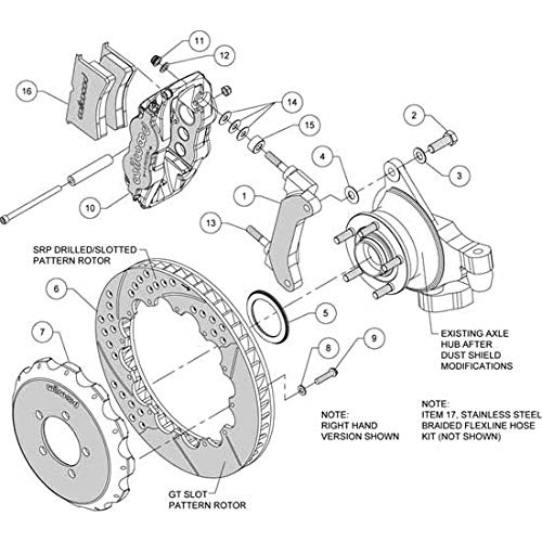 Front Hat Kit FNSL6R, 14.00", Nickel