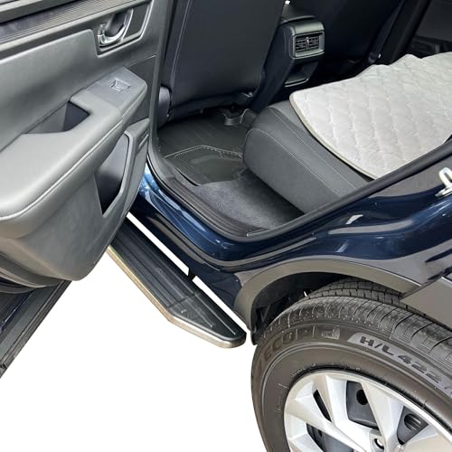 Premium Black Horse Running Boards Compatible with 2017-2025 Honda CR-V-PR-H2369 Black