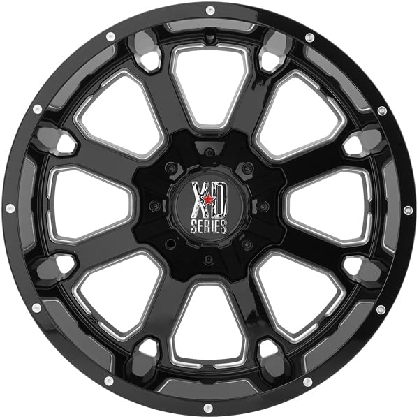 KMC Wheels XD825 BUCK 25 Black Wheel Chromium (hexavalent compounds) (20 x 12. inches /6 x 106 mm, -44 mm Offset) XD Series