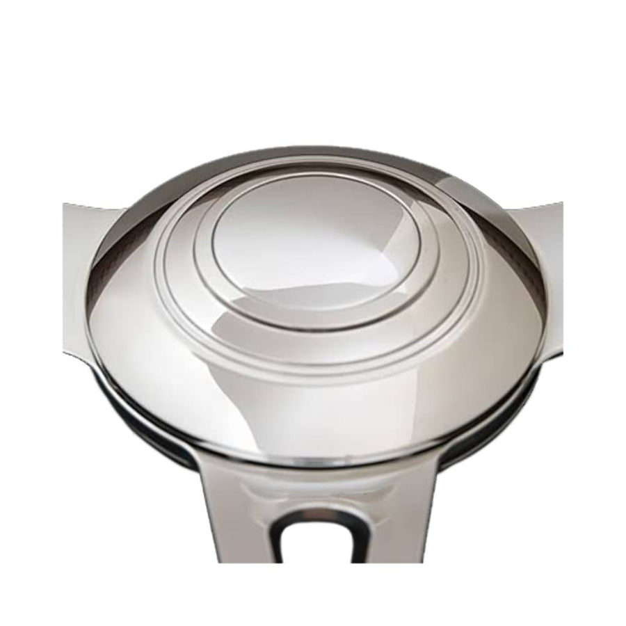 Horn Button Lecarra 3466, Billet Aluminum, Single Contact, Domed Smooth, Polished for Banjo W