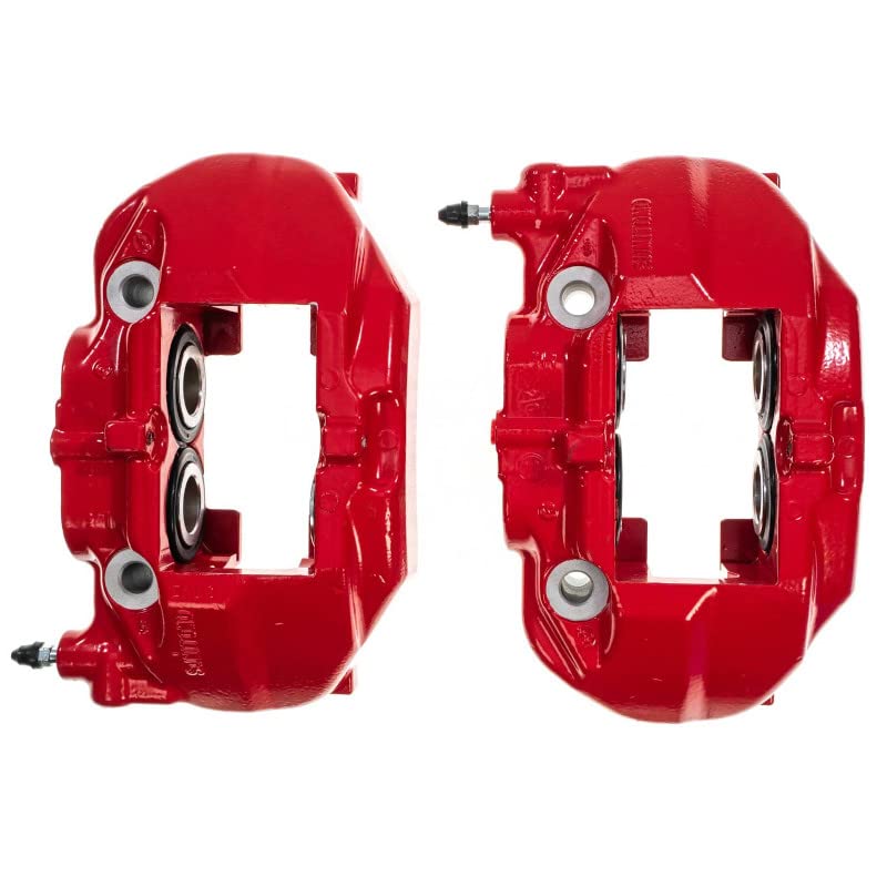 Power Stop S2708 Front Pair of High-Temp Red Powder Coated Calipers For Lexus LS430 2001-2006 [Model Specific]