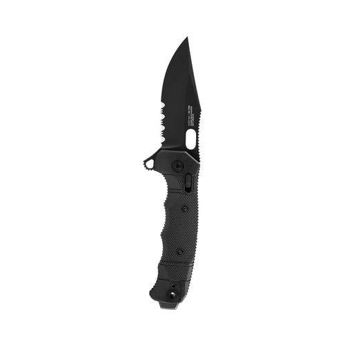 SOG Seal XR Hard-Use Partially Serrated Ambidextrous Pocket Tactical Folding Knife XR Lock CPM-S35VN Steel