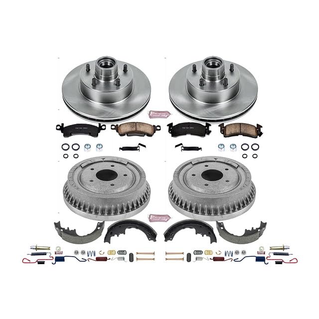 Power Stop Autospecialty KOE15019DK Front and Rear Replacement Brake Kit-OE Brake Drums & Ceramic Brake Pads
