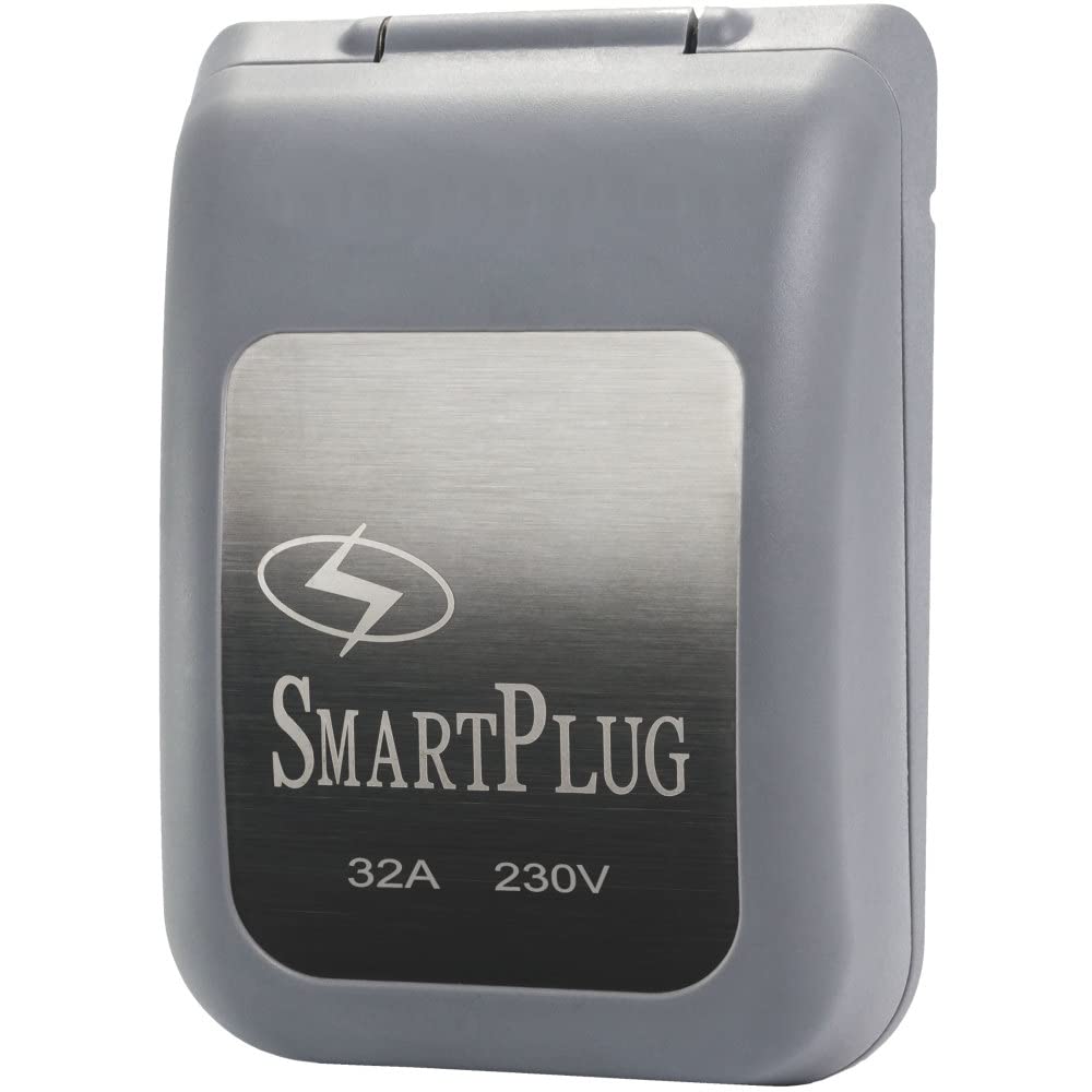 Non-Metallic SmartPlug BM32PG Inlet and Cover Assembly - 32 Amp Shore Power Inlet for RV, Boat, Camper Accessories - RV Essentials, Smart Plug RV, Electrical Connectors