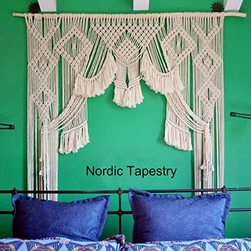 55 Yards JEWELEADER Natural Cotton Macrame Cord 6mm Twisted Soft Knitting Rope for Handmade Crafts Decoration Wall Hanging Plant Hanger Crocheting Bohemia Dream Catcher White Smoke