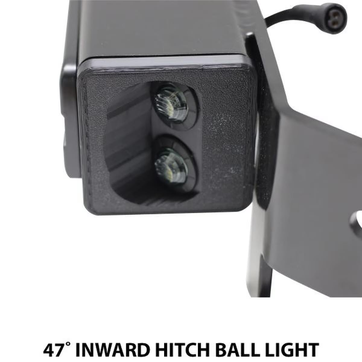 2020-2024 Chevy GMC 1500 Reverse Hitch Bar 7in LED Flood Lighting Heavy Duty Bolt-On Blacked Out Kit with Heated Lens and Dual End Light Cap
